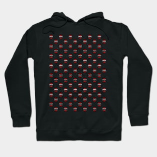 Chess Logo in Black, White and Red Pattern Hoodie